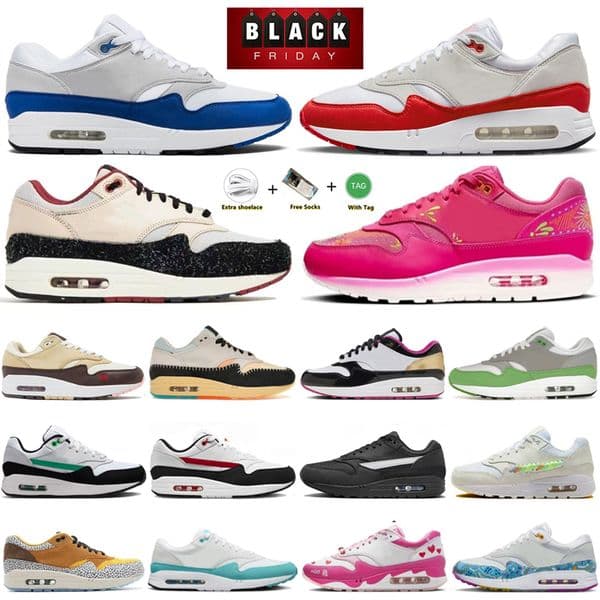 1 87 Designer 87s Running Shoes Patta Anniversary Royal Big Bubble Dia De Los Keep Rippin Stop Slippin 2.0 Triple Black Jewel Wolf Grey N7 Men Women trainers Sneakers