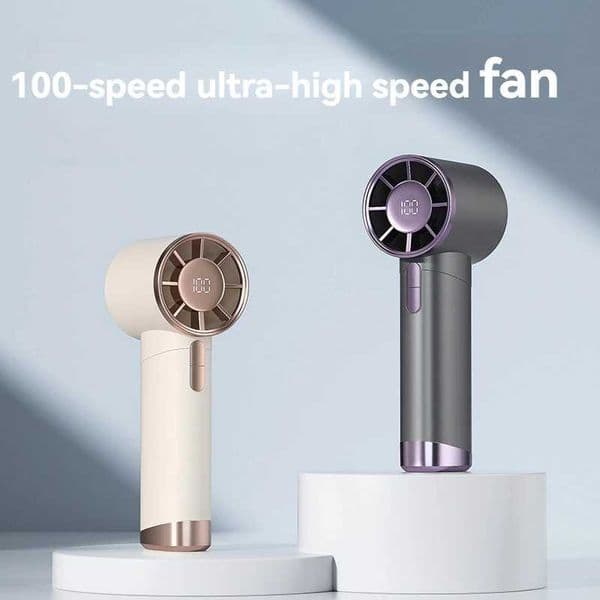 Novice handheld 100 speed small USB charging fan small outdoor high wind high-speed handheld turbo fanXJ250402
