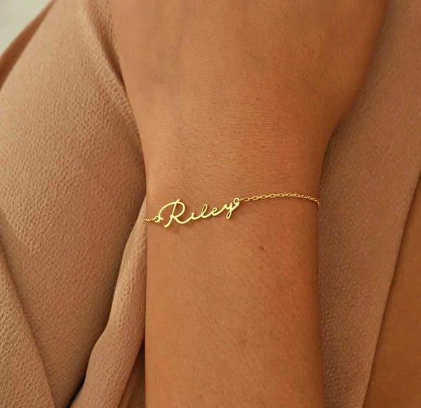 Personalized Name Bracelet Womens Jewelry Stainless Steel Gold Customized Name BraceletXJ250402