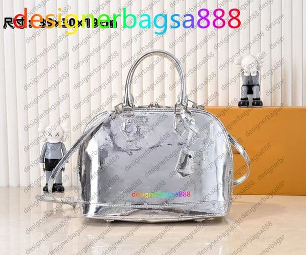 Top Luxury shoulder bag Silver Shell Bag mirror surface Allmas Top Handle l Handbag Luxury crossbody bag tote bag Carrying Bag Women Classic Leather Wallet 11835