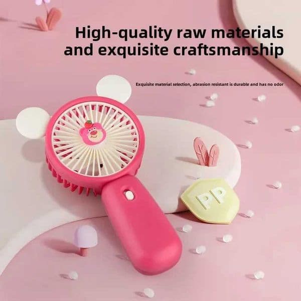 Fashionable small handheld electric fan USB portable charging summer cartoon mini silent cool portable gift electric fanXJ250402