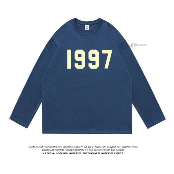 Privathinker 1977 Graphic Tshirts Men Long Sleeve Baggy American Style Tops Fashion Street Hip Hop Unisex Cotton Tees Male 251028