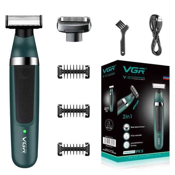 VGR shaver professional electric IPX5 waterproof trimmer LED charging shaver mens shaver V-393 Z250402