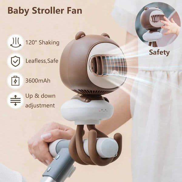 Mini charging fan 120 rotation USB handheld electric fan flameless fume hood baby stroller free delivery air coolerXJ250402