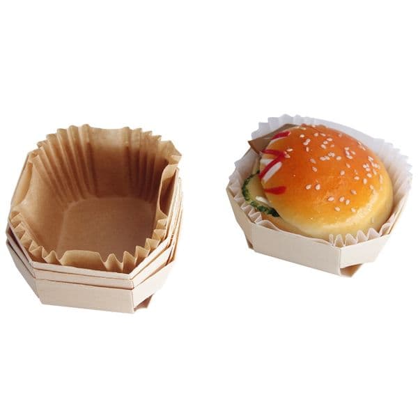 Microwave-Safe Disposable Wooden Baking Trays Rectangular Bakery Pans for Cake & Cookie Baking, Eco-Friendly Food Packaging Containers
