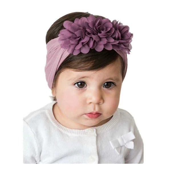 1 baby girl chiffon headband with newborn wide elastic nylon headband hair accessories photo prop giftXJ2500403