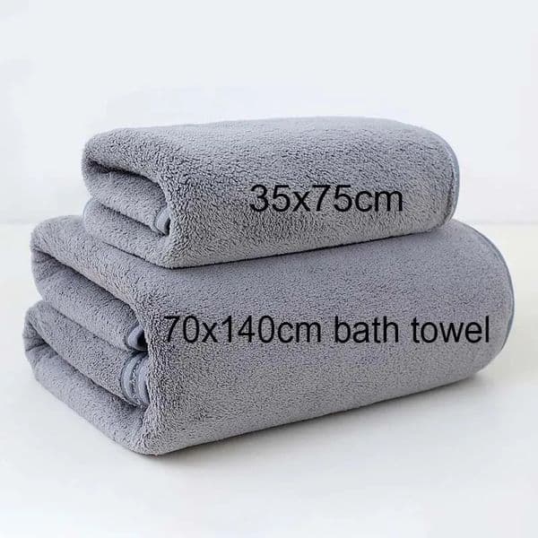 Coral Fleece Thickened Towel and Bath Set Solid Color Soft Absorbent Suitable for Home Gym Face Washing Towels 251031