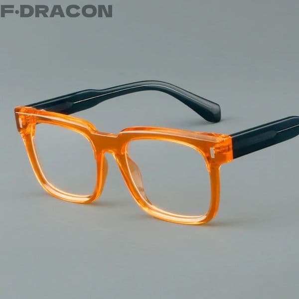 FDRACON Plate Glasses Frame Retro Square Mens Fashionable Antiblue Light Optical Prescription Womens 30101 251030