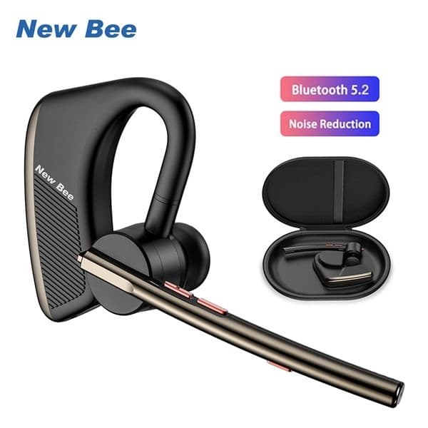 Bee M50 Bluetooth Headset Wireless Earpiece Earphones 24 Hrs Talk Time V52 Headphones with Dual Mic CVC80 Handsfree 251025