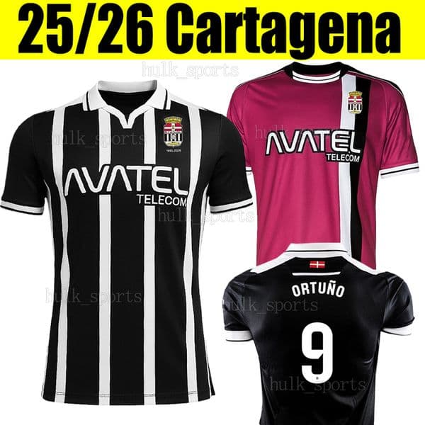 2025/26 Cartagena Soccer jerseys CHIKI LUISMI ORTUNO P.LARREA DE BLASIS R.SERRANO NACHO CARLOS CHUCA Fans Version home men kids kit Football shirts