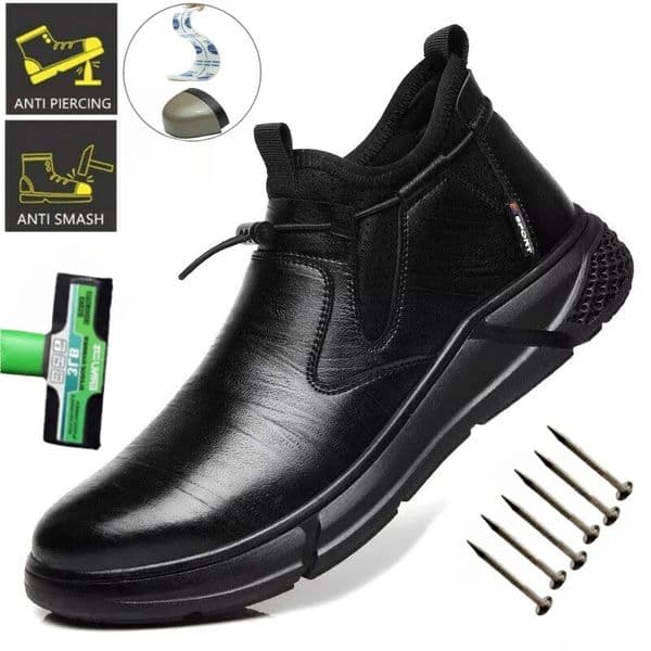 Fashion Safety Shoes Mens Work Steel Toe Caps Male Indestructible Protective Shoes PunctureProof Security Footwear Work Boots 251030