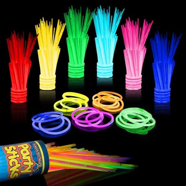 100 pieces of 8-inch glow stick party supplies glow in the dark party gifts neon party glow in the dark necklaces with connectors glow in the dark bracelets X250402