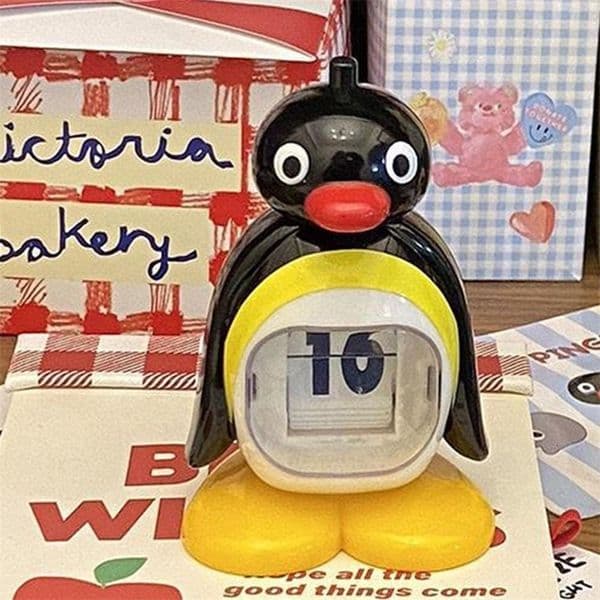 Perpetual Press Calendar Cute Retro Animal Doll Creative Desktop Ornament for Home Office Decor Christmas Birthday Gifts W251028