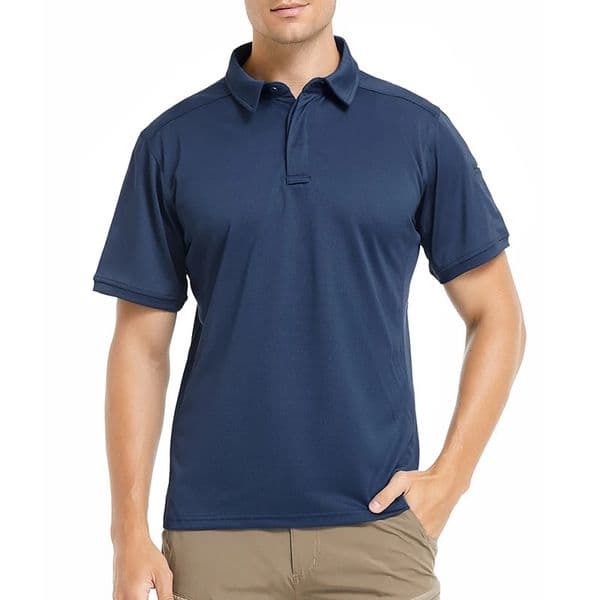 Short Sleeve Polo Shirts Men Summer Lightweight Tactical Shirt Outdoor Work Hiking Performance Casual Pique Jersey Golf Shirts 250401