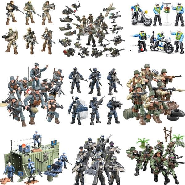 2026 New 24 Pcslot Ww2 Military Figures Building Blocks Nation Army Soldiers Assemble Bricks Educational For Boys Christmas Gift Toys 250908 Toys