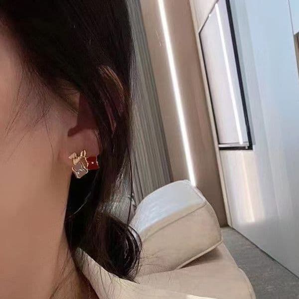 Fashion flower earrings designer crystal earring womens pearl studs trendy diamond stud copper letter jewelry christmas gift wedding Gifts for parties Z260509