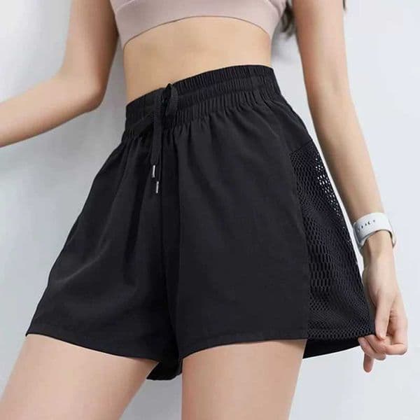 Womens sports and fitness shorts summer new pocket anti glare loose quick drying fitness pantsXJ250403