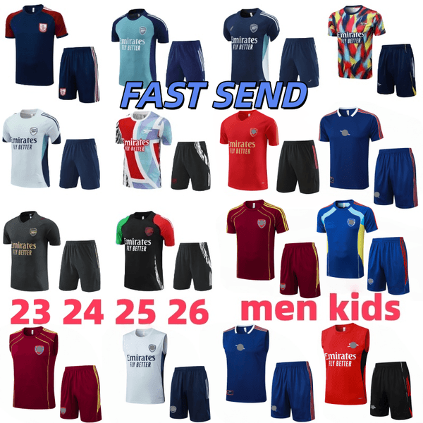 23 24 25 26 tracksuit SAKA A rsenal Football soccer jerseys gunners training ODEGAARD THOMAS TIERNEY SMITH ROWE 2025 2026 Transport Men Kids sportswear kit fast