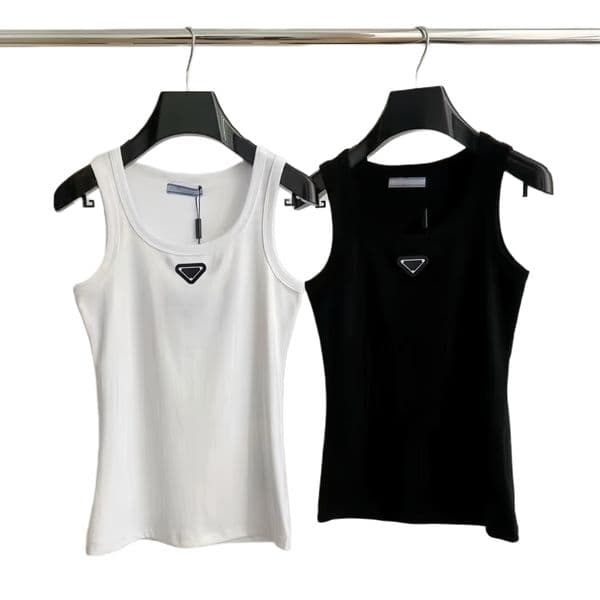 25ss Designer Brands Women's Tanks Camis Tops Short Camisoles Fashion Knitted Tanks Tops Sexy Navel-Baring Stretch Tees Sleeveless Slim Tees Backless T-shirt