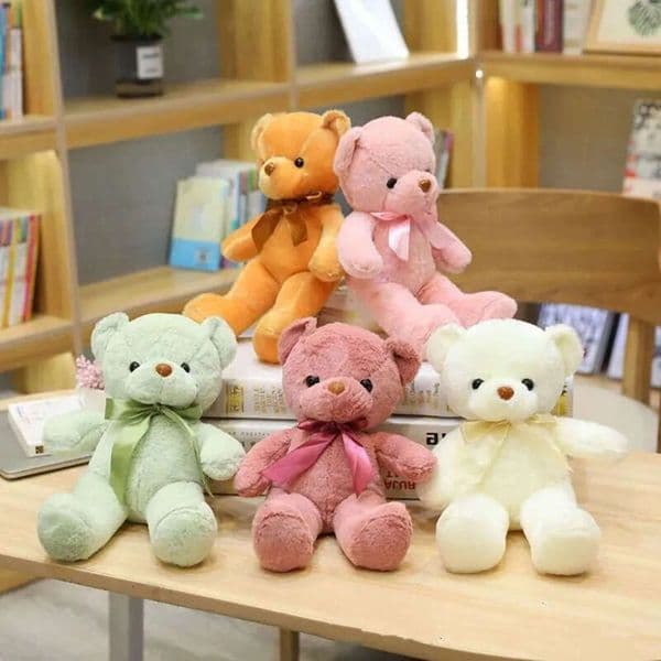 Cute Brown Heart 30Cm With Teddy Animals Valentines Day Soft Plushie Toy Stuffed Bear Plush Gifts For Girlfriend Kid FY1672