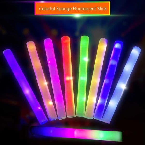 Color LED luminous stick RGB LED luminous foam stick luminous flash cheerleading stick birthday bar wedding party supplies X250402