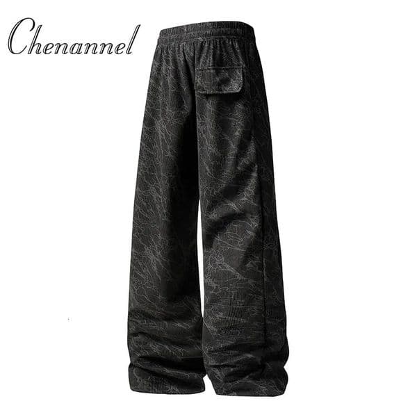 Tie Dye Wide Leg Straight Cut Pants Thin Loose American Retro Spring Summer Casual Trendy Long Trousers Sweatpants 251030BANJIA