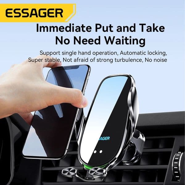Essager Qi 15W Wireless Charger Car Phone Holder In Car Air Vent Mount For iPhone 14 13 12 X Pro Max Fast Charging 251103