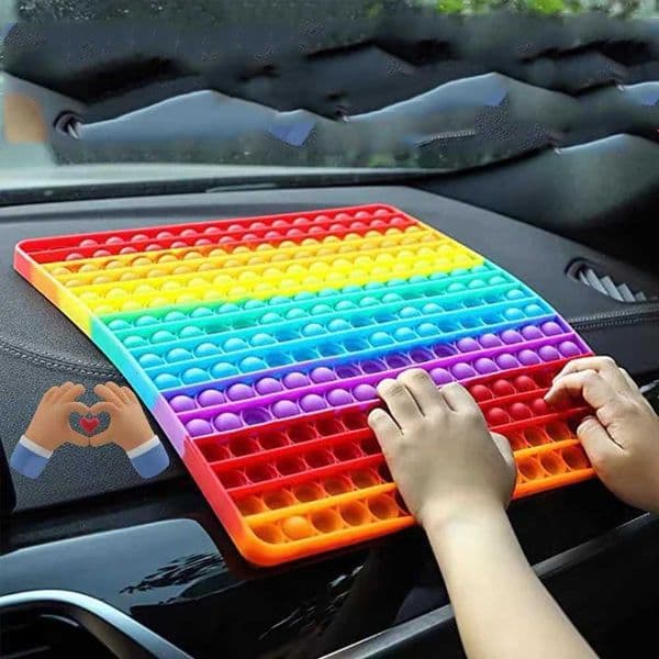 Big Size 30cm Rainbow Fidget Toys Push Bubble Anti Stress Toy Autism Needs Squishy Stress Reliever Toys For Kids A Z251103