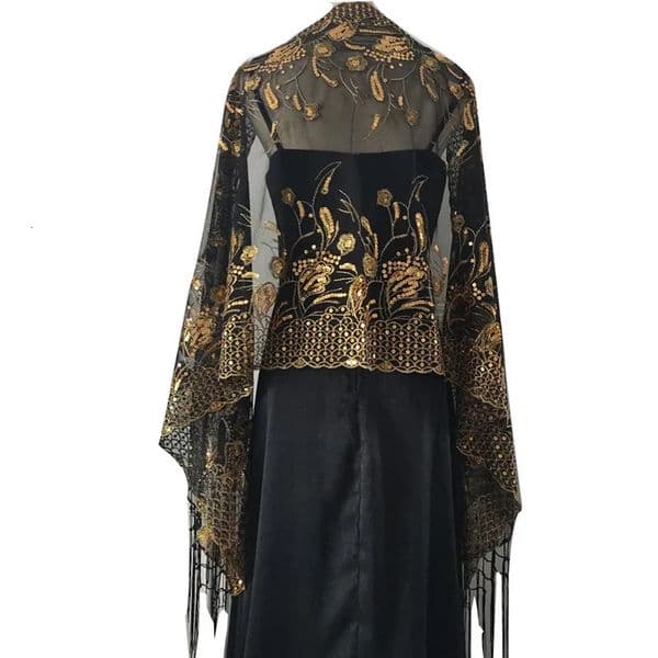 Sequins Wedding Cape Evening Dresses Shawls and Wraps Bridal Bridesmaid Shawl 1920s Party Womens Scarf 251103