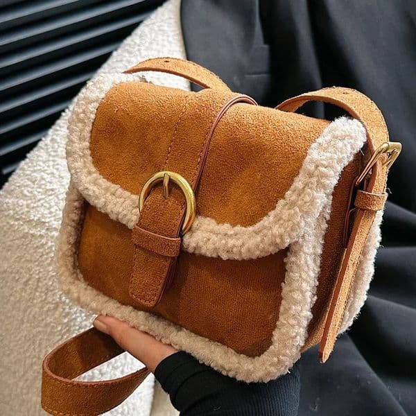 Lamb Wool Women Bag Retro Crossbody Bag for Women Versatile Cute Purse and Handbags Women Shoulder Bag Bolsos De Mujer Sac251104