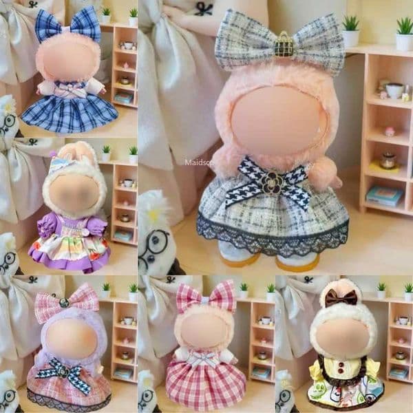 Clothes for Dolls Accessories Outfit Set Dress luxury for 17cm Labubu Doll Skirt Clothing Set no DollXJ251104