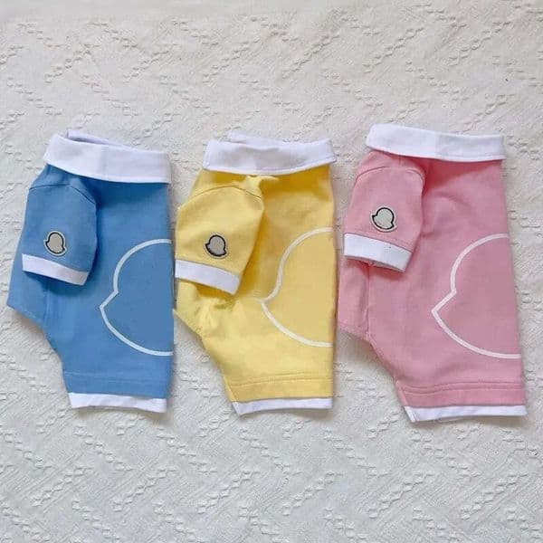 Designer Clothes Dog Apparel Style Pets Polo With Classic Winter Letter Pattern Soft Breathable Cotton Puppy Shirt For Small Dogs Cats
