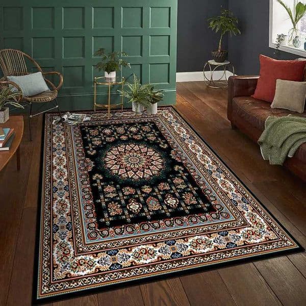 Crystal Pile American Persian Living Room Hotel Furniture Bedroom Carpet Exotic Light Luxury Dirty Resistant Easy Care Doormat W251104