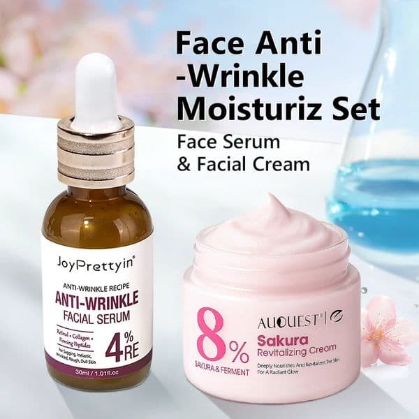 Face Skincare Set Retinol Serum Sakura Cream Fine Line r Aging Nourishing Facial Resurfacing Skin Care 251030