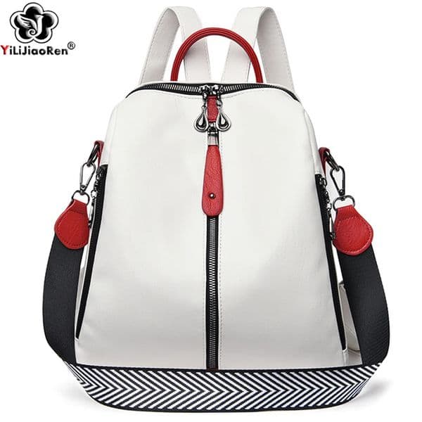 Fashion Backpack Female Soft leather Rucksack Women Shoulder Bag Ladies Travel Back Pack Large Capacity Dayback Bookbag for Girl251104