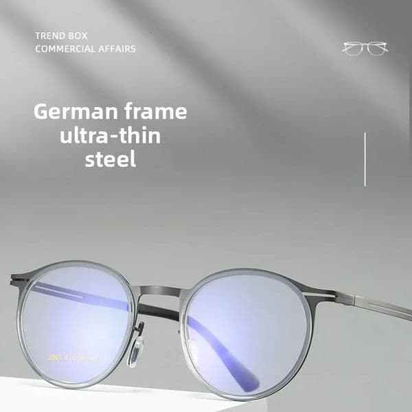 Minimalist Glasses Frames Lightweight Steel AllergyFree Round n Business Casual Selling 251030