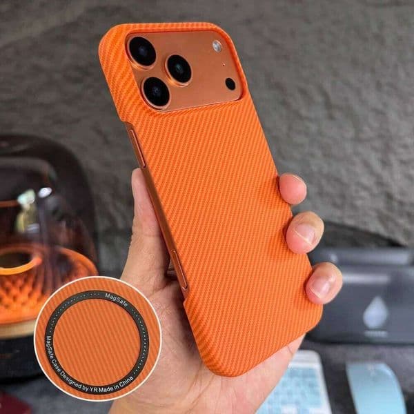 Borderless Ultra Thin Carbon Fiber Magnetic Case For Iphone 17 Air Pro Max 17Pro 17Promax For Magsafe Slim PC Frameless Funda Iphone 17 Pro Case Designer Phone Case