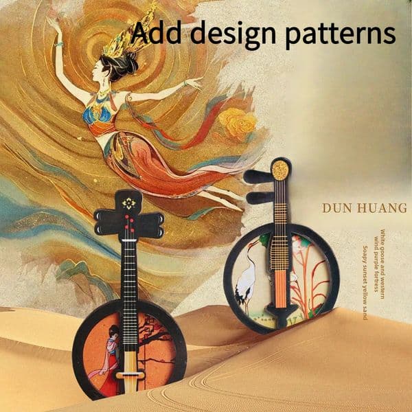 Designer Custom Dunhuang Chinese Style Good-Looking Refrigerator Magnet Personalized Fridge Decorative For Home Wall Decor art Souvenirs With Folded Magnetic St
