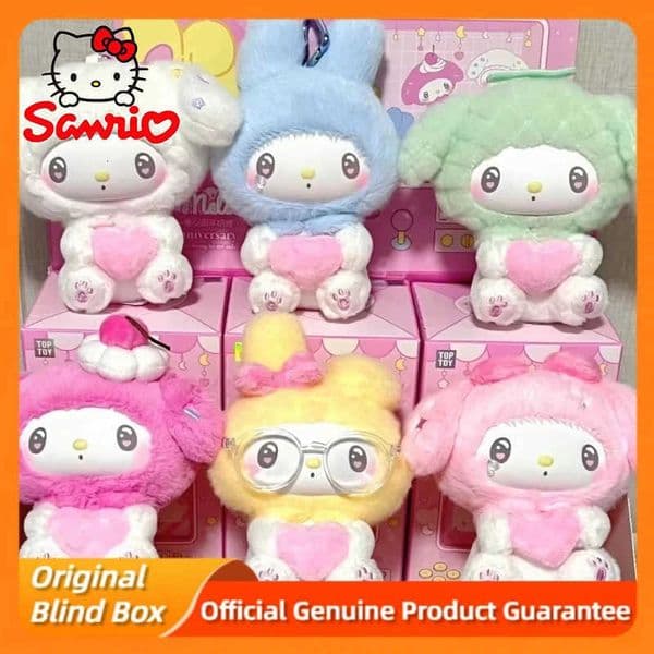 Sanrio Genuine My Melody 50th Anniversary Milk Candy Series Blind Box Vinyl Plush Doll Kawaii Bag Pendant Mystery Box Toy Gift H251104