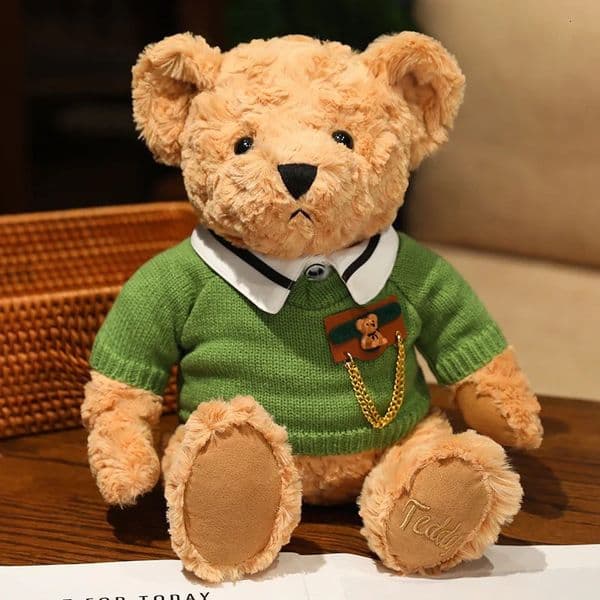 Boutique Teddy Bear Plush Toy Doll Cute Vintage Classic Teddy Bear Plush Toys Stuffed Sweater Bear Plushie Dolls for Gifts251104BJ