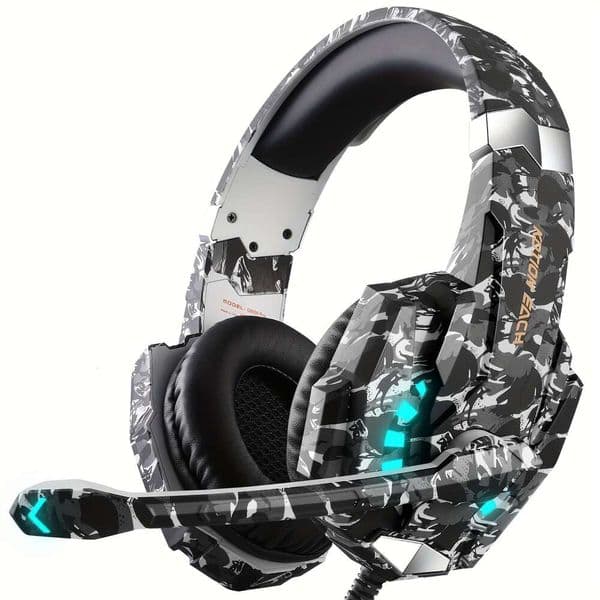 G9000 Pro Stereo Gaming Headset, Ps4, One, Ps5 Controllers, Noise Cancelling Headphones Microphone, LED Light, 7.1 Surround Sound, Soft Memory Ear Pads,