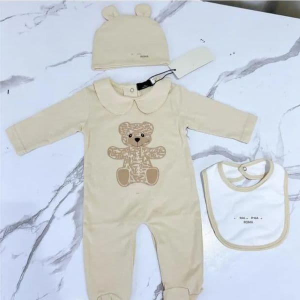 Fashion designer Kids Clothing In stock newborn kids Rompers baby Boys girls print pure cotton Sweat absorption comfort Long sleeve jumpsuit Kids Clothing
