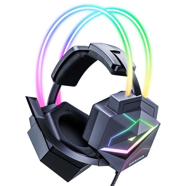 RGB Gaming Headset - 3.5Mm Wired, Noise Isolation, Volume Control, Suitable For PC & Ps4, ONIKUMA