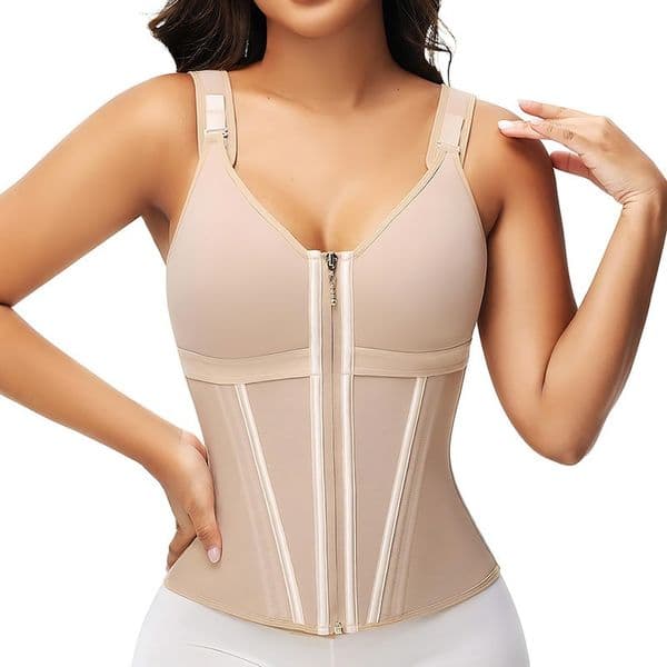 Women Shapewear Waist Girdle with 15 Steelbones Body Sculpting & Slimming Tummy Control Waist Trainer Corset Cincher Postpartum Belly Band
