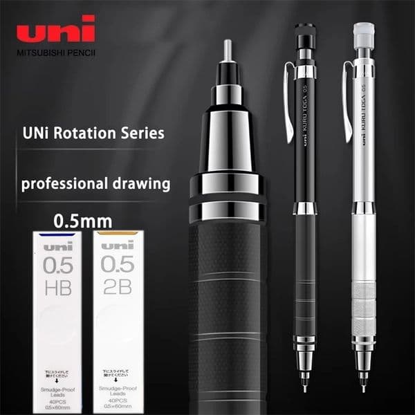 Uni Mechanical Pencil Set M51017 Kuru Toga Roulette Model Automatic Lead Spin 05mm Office School Supplies Japanese Stationery 251103CJ
