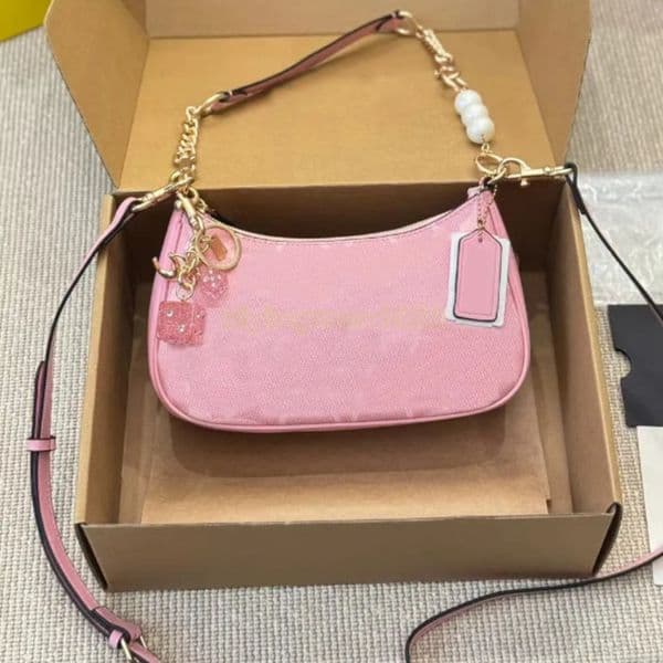 Shoulder Bags pink bag Crossbody bag Underarm bag High Quality Leather Designer tote branded handbag laptop beach shoulder casual cc