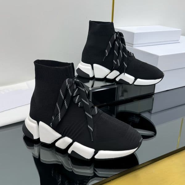 Designer Shoes Triple s Knitted Sock Shoes Men Women Trainers Speed 2.0 Sneaker Embossed Platform Trainer Luxury Outdoor Runner Sneakers size 35-46