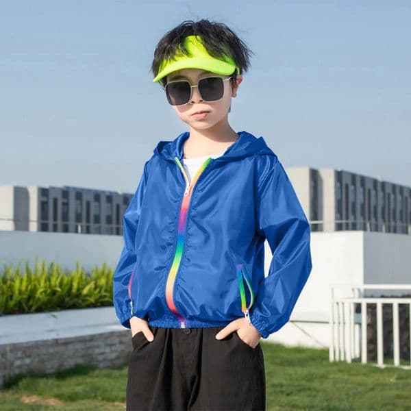 Children boys girls sun protection hoodies toddler jackets lightweight summer breathable clothing 250325