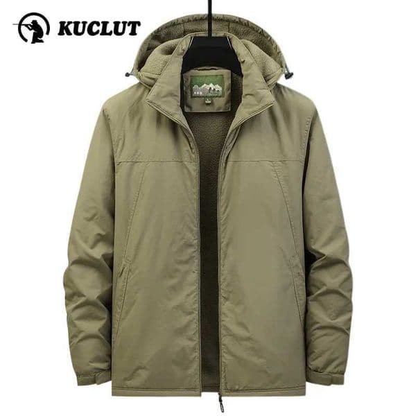 Winter Men Fleece Charge Jacket Waterproof Breathable Wear Resistant Removable Windbreaker Outdoor Training Hiking Hooded JacketT251104