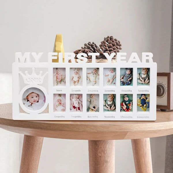 Baby Keepsake Frame 012 Months Pictures My First Year Po born Memory Gifts 251104